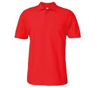 Gildan 64800 Softstyle Polo en piqué double pour adulte, Rouge, Taille S