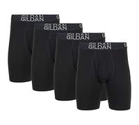 Gildan Boxer en Coton Stretch Boxeur ajusté, Suie Noire (Lot de 4), XXL Homme