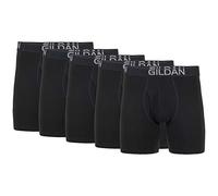 Gildan Cotton Stretch Boxer Brief, Multipack Boxeur ajusté, Suie Noire (Lot de 5), Homme