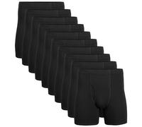 Gildan Covered Waistband Lot de 5 Boxers Courts pour Homme, Noir (Lot de 10), L