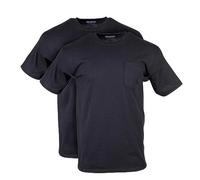 Gildan Dryblend Lot de 2 t-Shirts de Travail avec Poche, Noir, Taille M Homme
