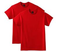 Gildan Dryblend Lot de 2 t-Shirts pour Adulte Chemise, Rouge, L Homme
