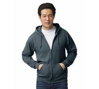 Gildan Sweat à capuche zippé G18600 polaire Gris XL