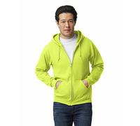 Gildan Fleece Zip Hoodie Sweatshirt, Style G18600, Multipack Chemise, Vert sécurité, XL Homme
