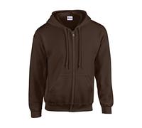 Gildan Heavy Blendâ Full Zip Hooded Sweatshirt Sweatshirt, Dark Chocolat, L Unisexe Adulte, Chocolat (Dark Chocolate), L