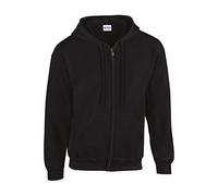 Gildan Sweat à Capuche zippé pour Adulte Maillot de survêtement, Noir, XL Mixte