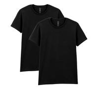 Gildan Lot de 2 t-Shirts en Coton épais pour Adulte, Noir, XX-Large Femmes