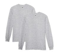 Gildan Heavy Cotton Long Sleeve T-Shirt, Style G5400, 2-Pack Chemise, Gris, Taille L (Lot de 2) Homme