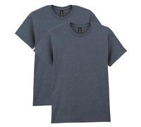 Gildan Heavy Cotton T-Shirt, Style G5000, Multipack, Bleu Marine chiné (Lot de 2), XX-Large Mixte Adulte