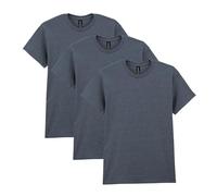 Gildan Heavy Cotton T-Shirt, Style G5000, Multipack, Bleu Marine chiné (Lot de 3), Mixte