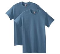Gildan Heavy Cotton T-Shirt, Style G5000, Multipack Chemise, Bleu Indigo (Lot de 2), Homme