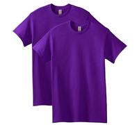 Gildan G5000 T-Shirt en Coton Lourd pour Adulte Chemise, Violet, M (Lot de 2) Homme
