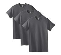 Gildan T- Shirt en Coton épais pour Adulte Style G5000, Gris foncé (Lot de 3), Homme