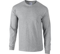 Gildan - Hommes/Femmes T-Shirt unie à manches longues PC6078 (S) (Gris)