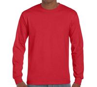 Gildan - Hommes/Femmes "Ultra" T-Shirt unie à manches longues RW9626 (XL) (Rouge)