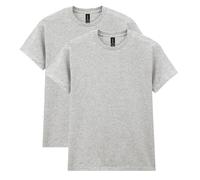 Gildan Lot de 10 T-shirts Homme G5000 Coton épais Gris Taille S