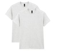 Gildan Lot de 2 t-Shirts en Coton épais pour Adulte Chemise, Gris Cendre, Homme