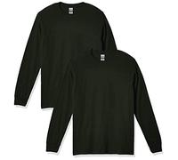 Gildan Lot de 2 t-Shirts à Manches Longues en Coton épais, Style G5400, Vert forêt, Homme