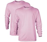 Gildan Ultra Cotton Long Sleeve T-Shirt, Style G2400, Multipack, Rose Clair (Lot de 2), Homme