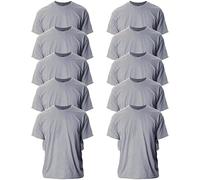 Gildan Ultra Cotton T-Shirt, Style G2000, Multipack, Gris Sport (Lot de 10), 3XL Homme