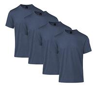 Gildan Softstyle CVC Short Sleeve T-Shirt, Style G67000/G64000cvc, Multipack, Brume Marine, 3XL (Lot de 4) Homme