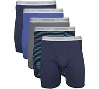 GILDAN Regular Leg Boxer Briefs, 5-Pack Boxeur ajusté, Bleu Marine (Lot de 5) Homme