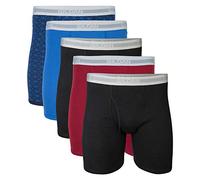 GILDAN Regular Leg Boxer Briefs, 5-Pack Boxeur ajusté, Mélange Bleu/Gris (Lot de 5) Homme