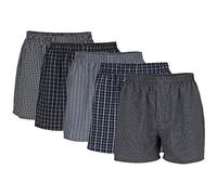 Gildan Boxers tissés, Multiple Caleçon Boxeur, Rayures Noires Assorties (Lot de 5), Homme