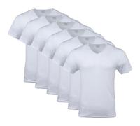 Gildan T-shirt col V Style G1103 - Lot de 6 Blanc Homme L