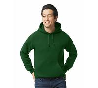 Gildan Men's Fleece Hooded Sweatshirt, Style G18500, Forest Green, Large