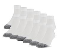 Gildan Men's Polyester Half Cushion Low Cut Socks, 12-Pack, White, Shoe Size: 6-12