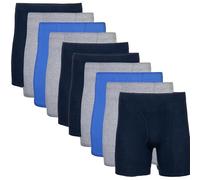 Gildan Men's Underwear Covered Waistband Boxer Briefs, Multipack, Mixed Royal (10-Pack)