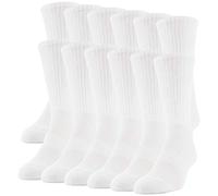 Gildan Performance Crew Lot de 12 Paires de Chaussettes, Blanc, Homme