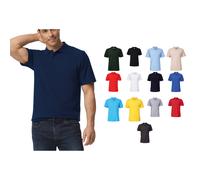 Gildan polo double pique homme 64800 - tee en coton pignon doux