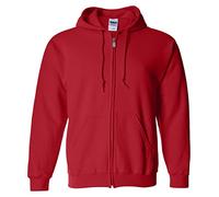 Gildan pour homme Heavy Blend 8 oz 50/50 Sweat à capuche (G186) - Rouge - M