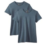Gildan Softstyle Cotton T-Shirt, Style G64000l, Multipack, Gris foncé, XL (Lot de 2) Femme