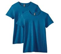 Gildan Softstyle Shirts en Coton Style G64000L, Saphir Antique (Lot de 2), Femme