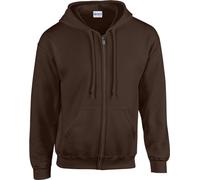 Gildan - Sweat à capuche avec fermeture éclair sur toute la longueur pour homme PC6649 (S) (Chocolat foncé)