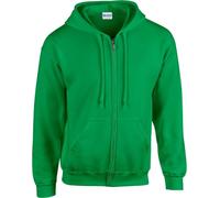 Gildan - Sweat à capuche avec fermeture éclair sur toute la longueur pour homme PC6649 (XL) (Vert irlandais)