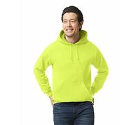 Gildan Sweat à Capuche en Polaire pour Homme, Style G18500 Chemise, Opaque, Vert sécurité (Lot de 1)