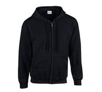 Gildan Sweat à Capuche zippé pour Adulte Maillot de survêtement, Noir, L Mixte