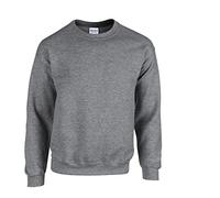 Gildan Sweat-shirt à col rond en polaire pour homme style G18000, 1 bloc-notes en graphite et 1 bloc-notes Hl, L