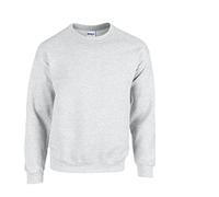 Gildan Sweat-shirt à col rond en polaire pour homme style G18000, 1 x Ash Grey & 1 x bloc-notes Hl Achat, L