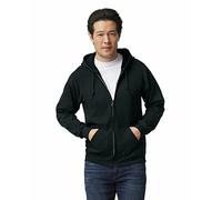 Gildan Sweat-shirt en Polaire, à Capuche et Fermeture Éclair, Style G18600 Homme, Noir, XL, (Lot de 1)