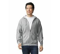 Gildan 18600 Sweatshirt à capuche avec fermeture éclair gris Gris sport Large