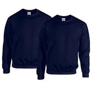 Gildan Sweat-shirt pour homme, 2 x bleu marine + 1 x bloc-notes Hl Kauf, XXXL