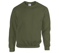 GILDAN 50/50 Adult Crewneck Sweat Maillot de survêtement, Vert (Vert Militaire), XXL Homme
