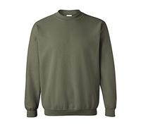 GILDAN 50/50 Adult Crewneck Sweat Maillot de survêtement, Vert (Vert Militaire), XXL Homme