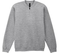 Gildan - Sweat-shirt "Softstyle" avec fermeture éclair courte pour homme/femme unie RW10689 (L) (Gris sport)