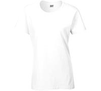 Gildan - T-shirt à manches courtes coupe féminine - Femme (L - FR 40/42) (Blanc)